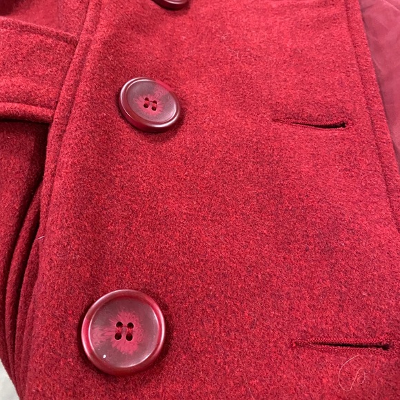 Red Pea Coat - Picture 3 of 7